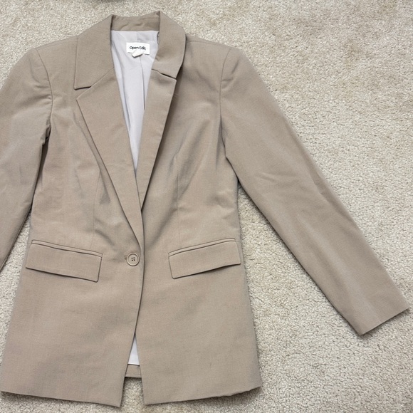 Open Edit Tan Blazer Jacket - Picture 4 of 14